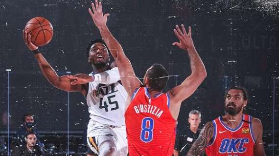 NBA - Gallinari e i Thunder più carattere degli Utah Jazz