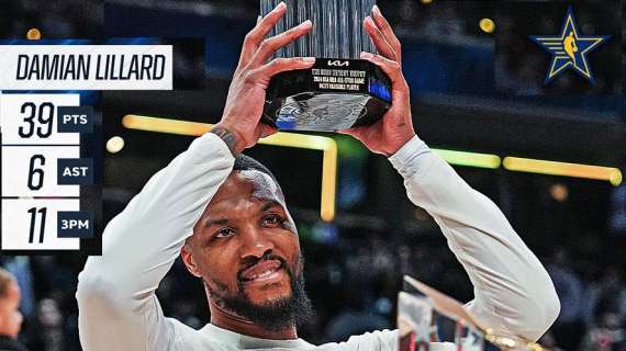 NBA All Star Game - MVP: Damian Lillard raddoppia come solo Michael Jordan