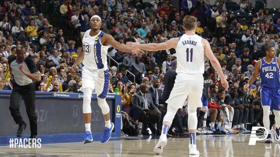 NBA - Senza Embiid i Sixers franano con i Pacers