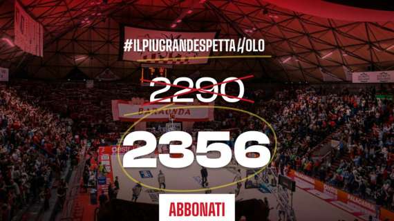 LBA - Pistoia, la campagna abbonamenti si chiude a quota 2356 tessere