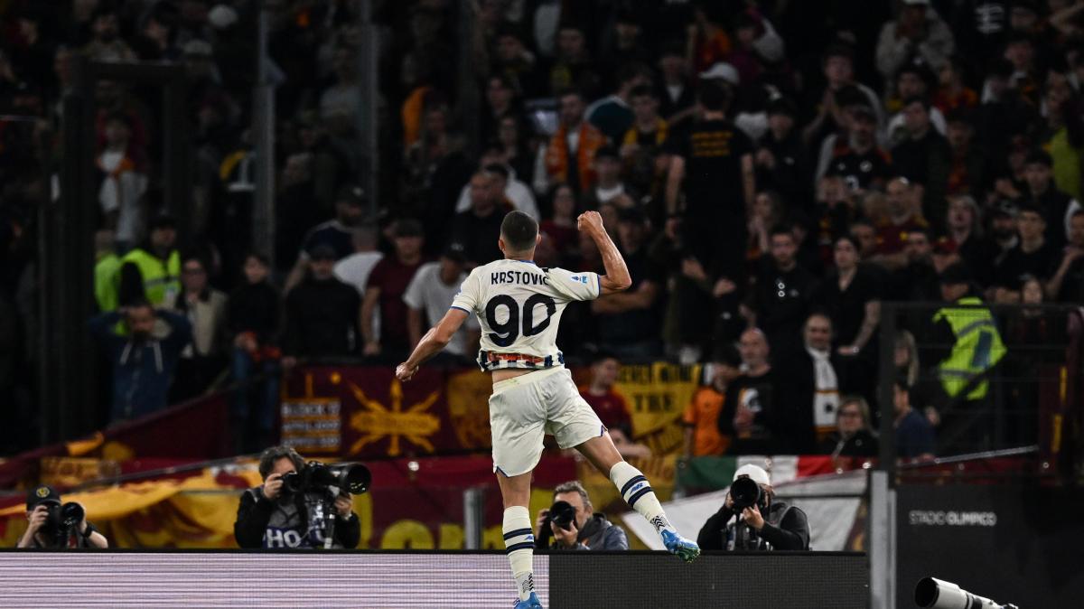 Roma-Atalanta, Krstovic esulta