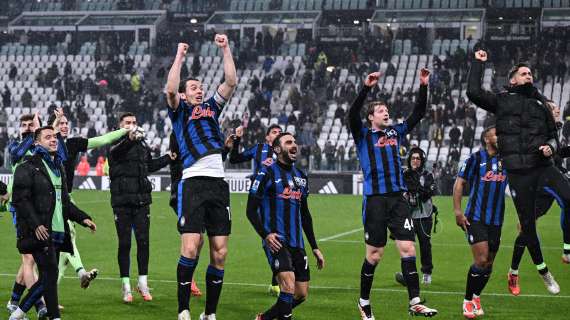 L&#039;Atalanta esulta a Torino