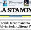 La Stampa - Corrida terzo mandato Salvini isolato, lite nel Pd