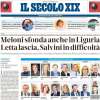 Il Secolo XIX - "Meloni sfonda anche in Liguria. Letta lascia, Salvini in difficoltà"