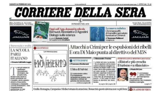 Corriere della Sera - Regioni contro l'Italia a colori