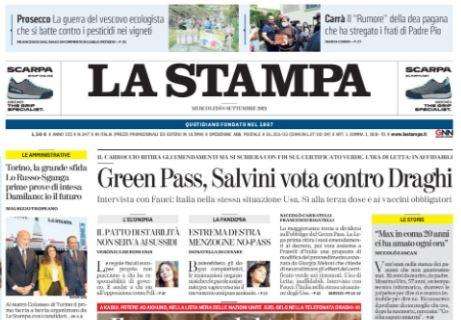 La Stampa - Green Pass, Salvini vota contro Draghi