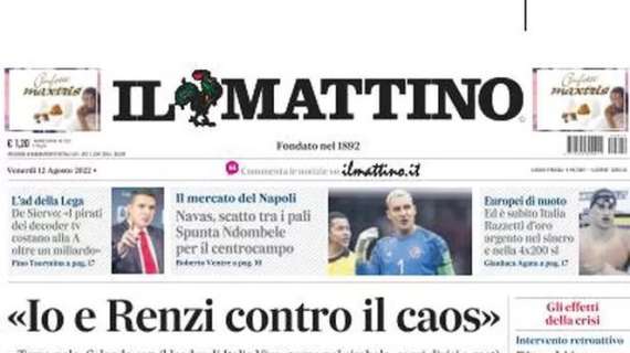 Il Mattino - "Io e Renzi contro il caos"