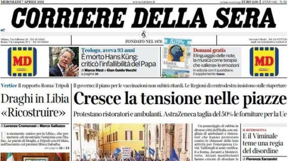 Corriere della Sera - Cresce la tensione nelle piazze 
