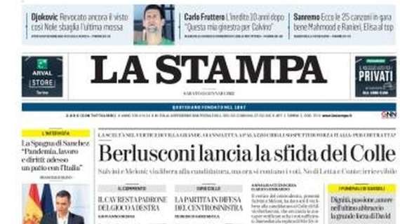 La Stampa - Berlusconi lancia la sfida del Colle