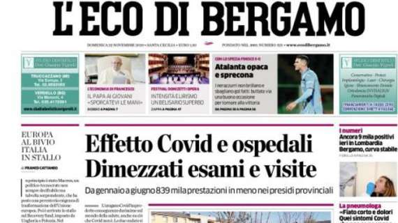 L'Eco di Bergamo: "Effetto Covid e ospedali. Dimezzati esami e visite"