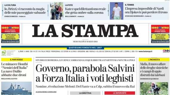 La Stampa - Governo, parabola Salvini a Forza Italia i voti leghisti