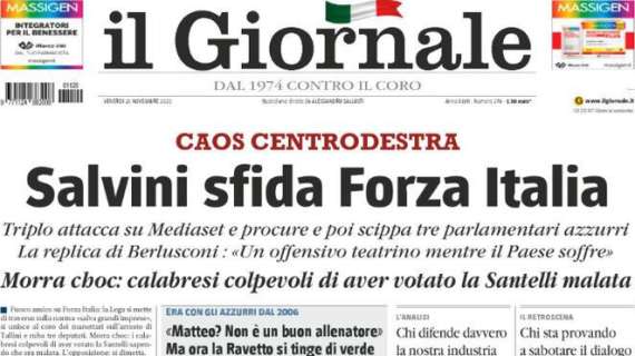 Il Giornale - Salvini sfida Forza Italia