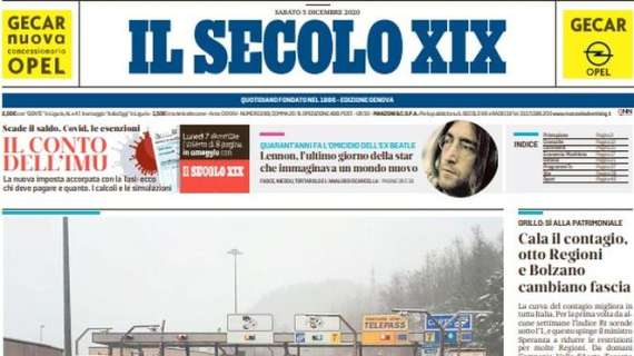 Il Secolo XIX: "Prigionieri in autostrada per la nevicata annunciata"