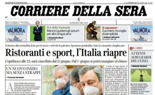 Corriere della Sera - Ristoranti e sport, l'Italia riapre