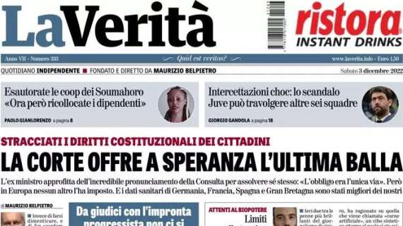 La Verità - "La Corte offre a Speranza l'ultima balla" 