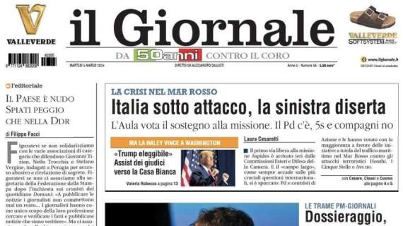 Il Giornale - Italia sotto attacco, la Sinistra diserta 
