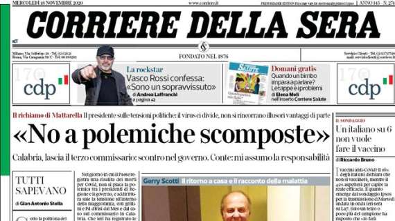 Corriere della Sera - "No a polemiche scomposte"