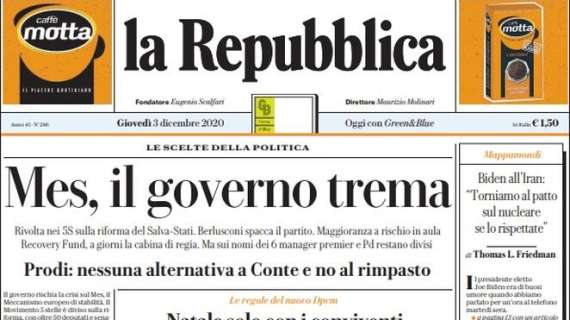 La Repubblica - Mes, il governo trema 