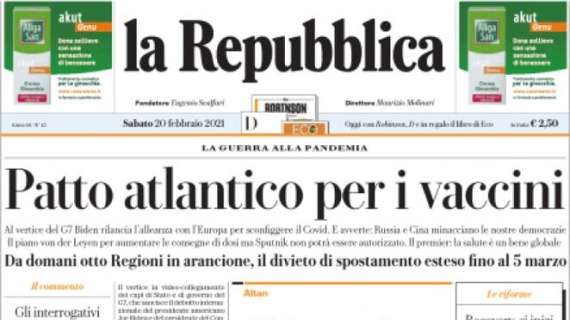 La Repubblica - Patto atlantico per i vaccini 