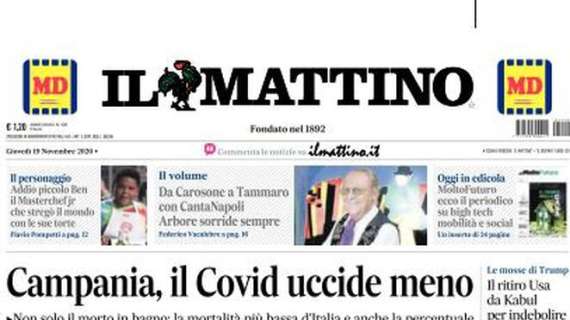 Il Mattino - Campania, il Covid uccide meno 