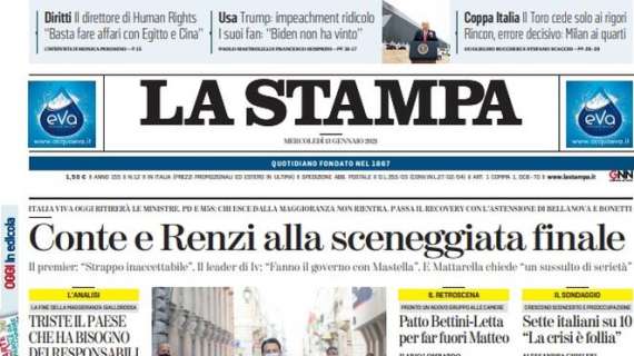 La Stampa - Conte e Renzi alla sceneggiata finale 