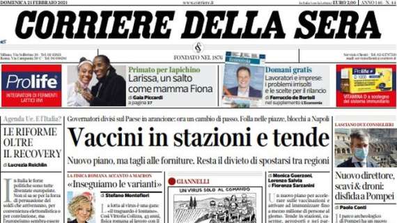 Corriere della Sera - Vaccini in stazioni e tende