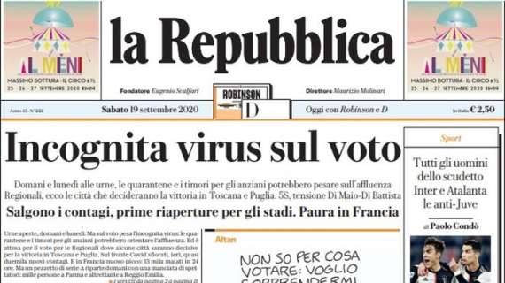 La Repubblica - Incognita virus sul voto 