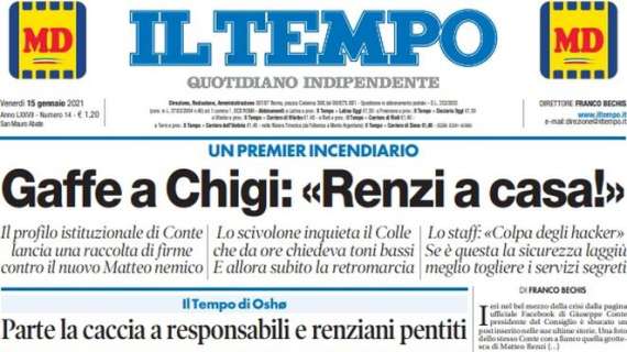 Il Tempo - Gaffe a Chigi: "Renzi a casa" 