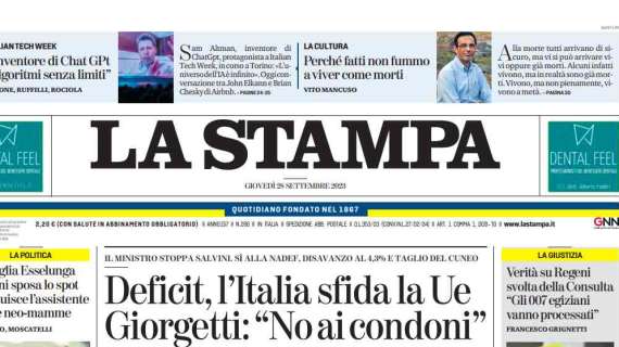 La Stampa - Deficit, l’Italia sfida la Ue Giorgetti: “No ai condoni”