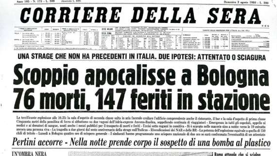 RicorDATE? - 2 agosto 1980, alle 10:25 una bomba provoca la Strage di Bologna