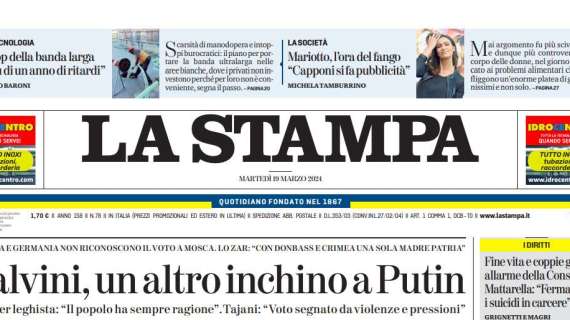 La Stampa - Salvini, un altro inchino a Putin