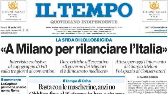 Il Tempo - "A Milano per rilanciare l'Italia"