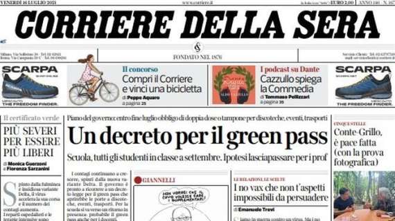 Corriere della Sera - Un decreto per il green pass