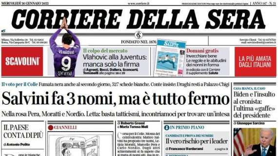 Corriere della Sera - Salvini fa tre nomi, ma è tutto fermo