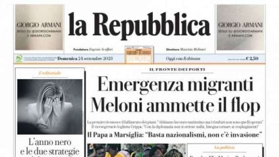 La Repubblica - Emergenza migranti Meloni ammette il flop