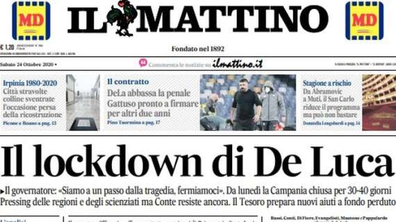 Il Mattino: "Il lockdown di De Luca"
