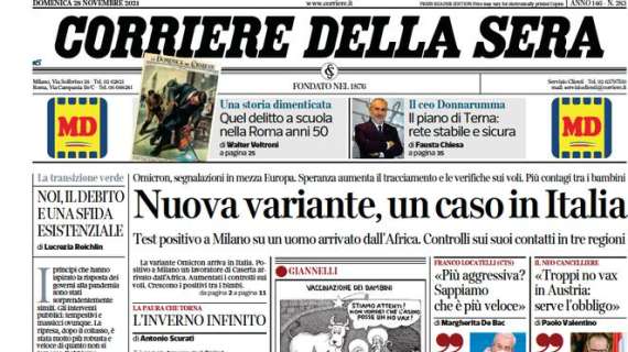 Corriere della Sera - Nuova variante, un caso in Italia