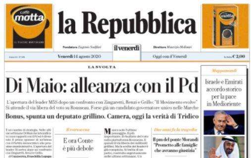 La Repubblica - Di Maio: alleanza con il Pd