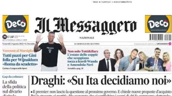 Il Messaggero - Draghi: “Su Ita decidiamo noi”