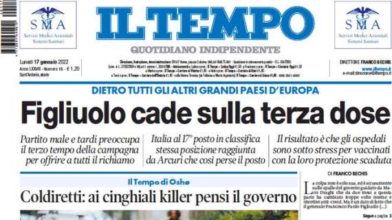 Il Tempo - Figliuolo cade sulla terza dose