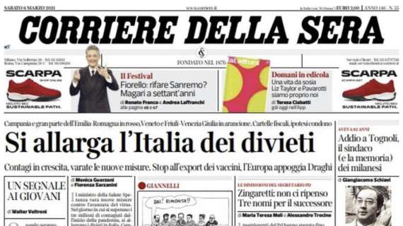 Corriere della Sera - Si allarga l'Italia dei divieti 