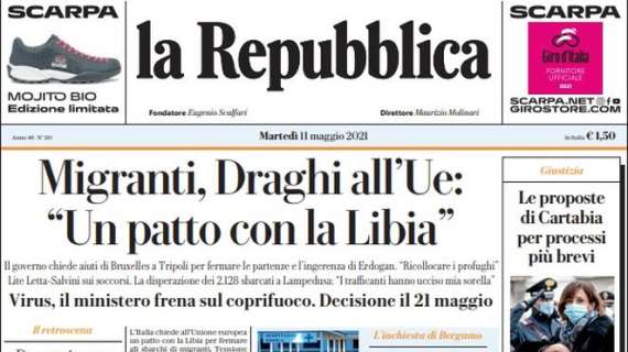 La Repubblica - Migranti, Draghi all'Ue: "Patto con la Libia"