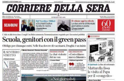 Corriere della Sera - Scuola, gnitori con il green pass