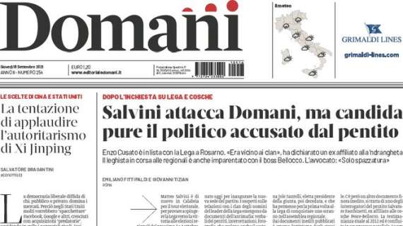 Domani - Salvini attacca Domani, ma candida pure il politico accusato dal pentito