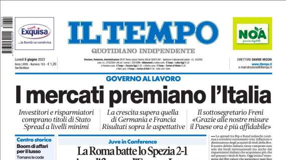 Il Tempo - "I mercati premiano l’Italia" 