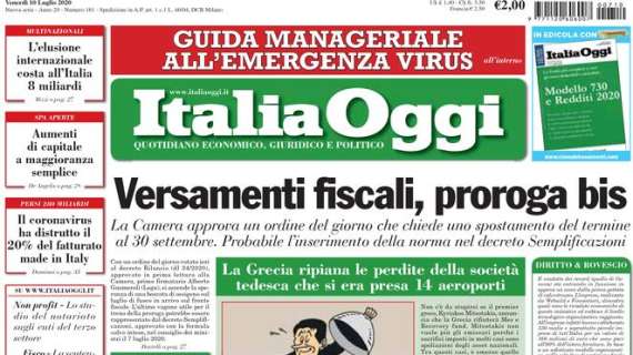 Italia Oggi - Versamenti fiscali, proroga bis