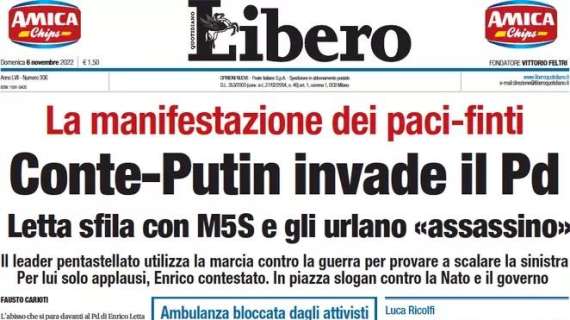 Libero Quotidiano - "Conte-Putin invade il Pd"