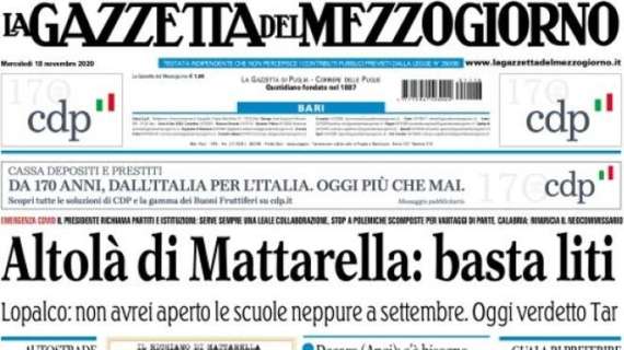 La Gazzetta del Mezzogiorno - Altolà di Mattarella: basta liti 