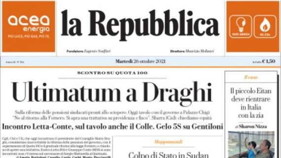 La Repubblica - Ultimatum a Draghi 