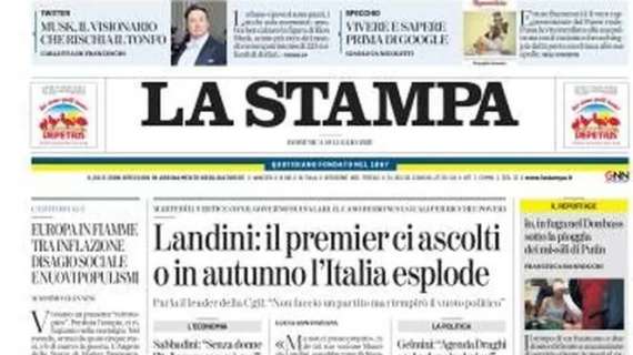 La Stampa - Landini: il premier ci ascolti o in autunno l'Italia esplode